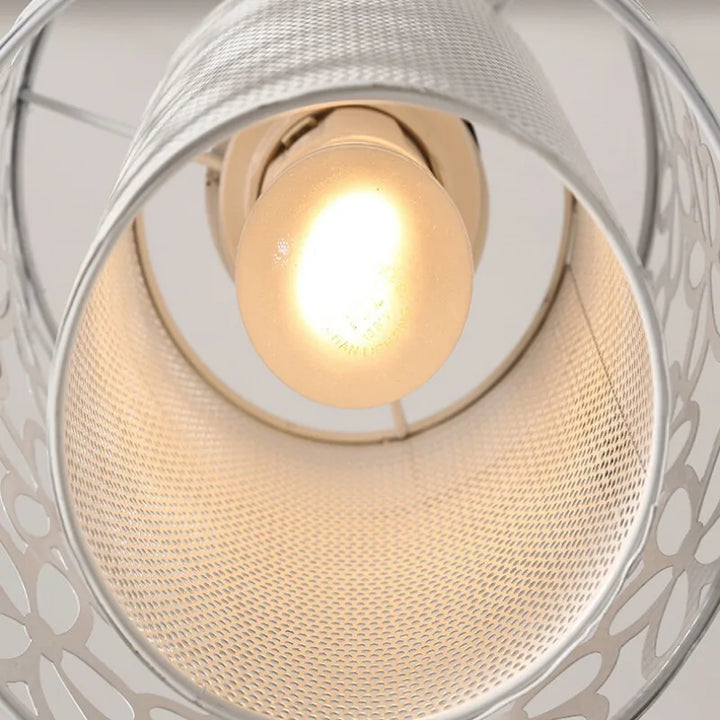 Moderner weißer Kristallpendelleuchter – Eingelassene Deckenleuchte mit LED-Glühbirnen für Schlafzimmer, Wohnzimmer, Küche und Treppen