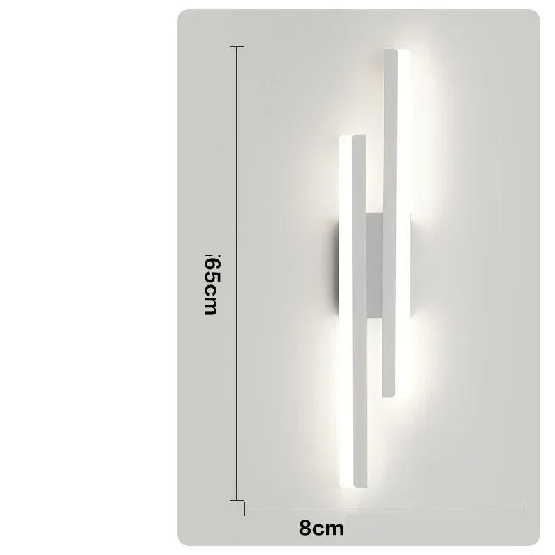 LED Schlafzimmer Wandlampe Wand Acryl Lampenschirm Innenbeleuchtung für Wohnzimmer Flur Lichtarmatur 50cm 16W