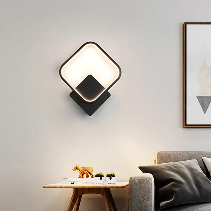 Moderne LED-Wandleuchte – Runde Wandleuchte für Schlafzimmer, Wohnzimmer, Flur und Büro