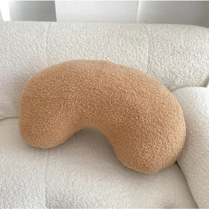 Nordic Bouclé Abstract Kissen – Minimalistisches Plüschkissen