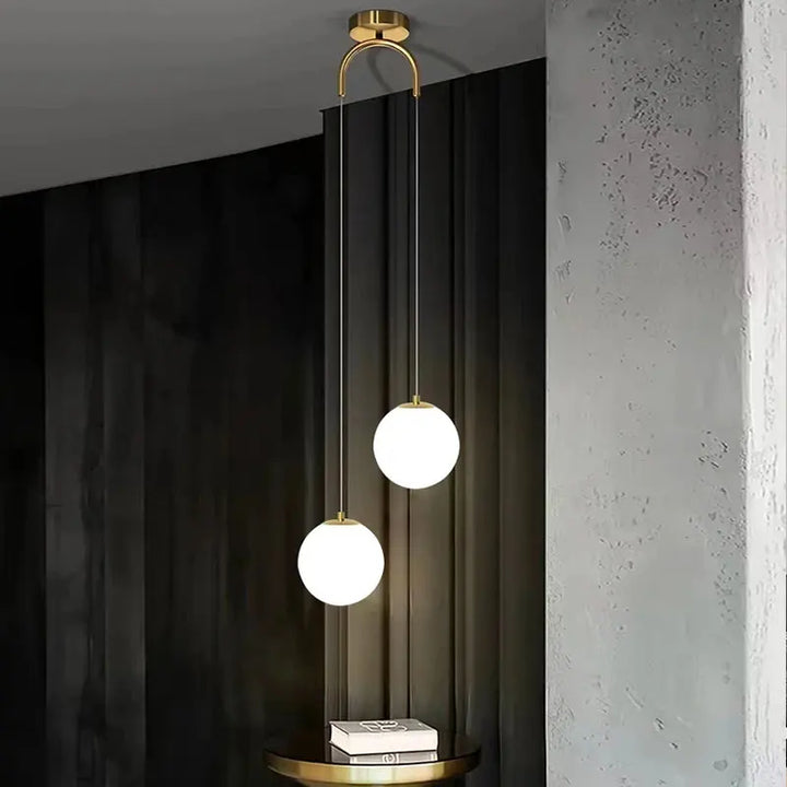 Moderne Glas LED Pendelleuchte – Nordischer Stil Hängeleuchte für Wohnzimmer, Schlafzimmer, Restaurant und Bar, 220V AC, Innenbeleuchtung Einbauleuchte