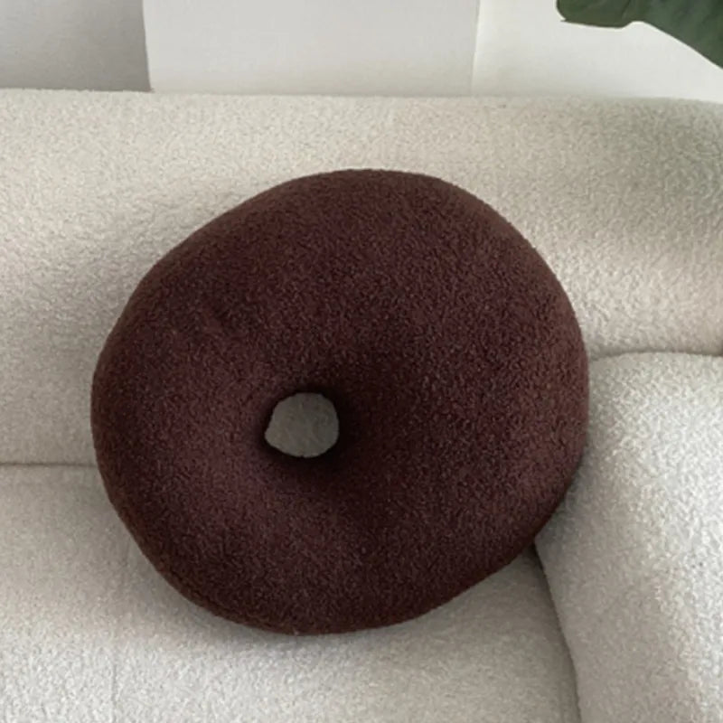 Nordic Bouclé Abstract Kissen – Minimalistisches Plüschkissen