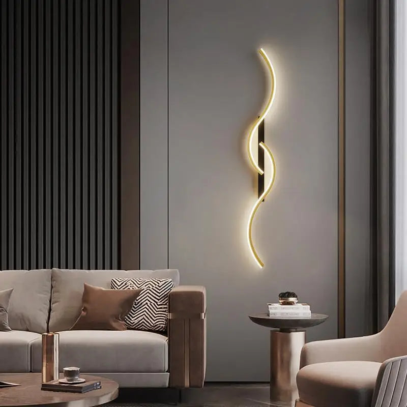 Moderne LED-Wandlampe – Zeitgenössische Wandleuchte für Wohnzimmer, Schlafzimmer, Esszimmer und Flur – Auf- & Abbeleuchtung, dimmbar, Touch-Schalter, Innendekoration