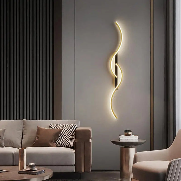 Moderne LED-Wandlampe – Zeitgenössische Wandleuchte für Wohnzimmer, Schlafzimmer, Esszimmer und Flur – Auf- & Abbeleuchtung, dimmbar, Touch-Schalter, Innendekoration