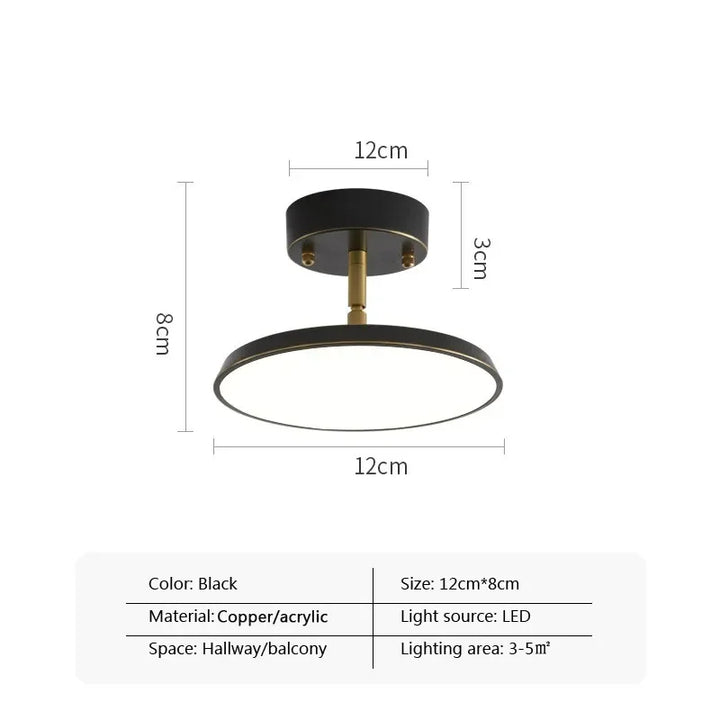 Moderne drehbare LED-Deckenleuchte – Schwarz und Gold minimalistisches Design für die Beleuchtung mehrerer Räume (1-Wege, 10-15 qm Abdeckung)