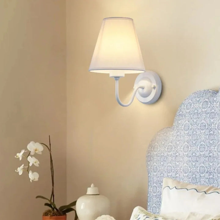 Moderne LED-Stoffwandleuchte – E27 Retro-Wandbeleuchtung für Schlafzimmer, Wohnzimmer, Hotel und Esszimmer
