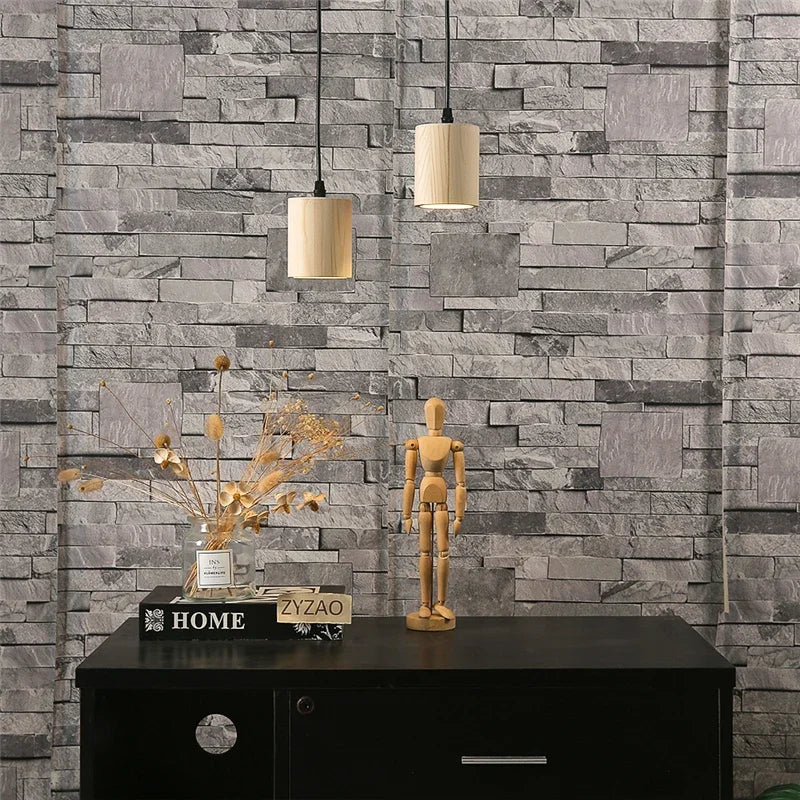 Moderne Holz-Pendelleuchte – Nordic Style Massivholzlampe für Wohnzimmer, Schlafzimmer, Bar und Restaurant, E27 Lampenfassung