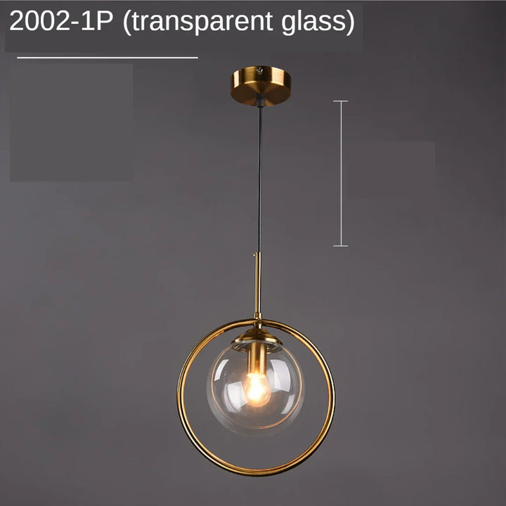 Moderne Glas Pendelleuchten für Schlafzimmer Nachttisch Badezimmer Hängelampe Deckenleuchten Hotel Restaurant Dekoration Ring