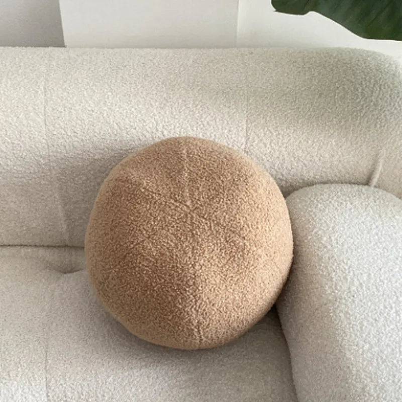 Nordic Bouclé Abstract Kissen – Minimalistisches Plüschkissen