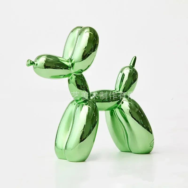 Nordic Balloon Dog Skulptur Harz Tier Ornament Kunstskulpturen und Figuren Bastel Heimdekoration Raum Schreibtisch Zubehör