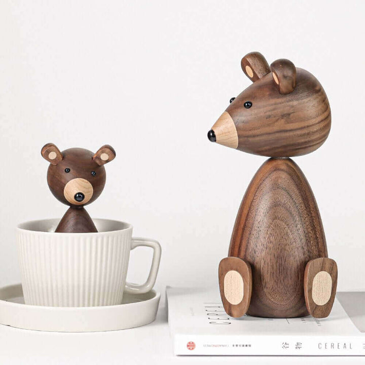 Dänische Holzbraunbärenfamilie Ornamente