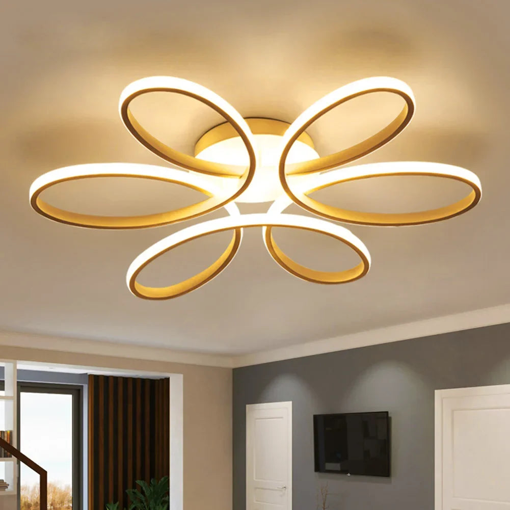 Moderne LED Blumen Deckenleuchten - Nordische Wohnraumbeleuchtung
