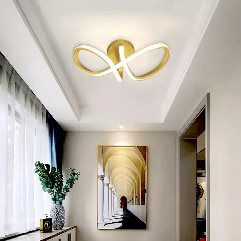 Moderne LED-Deckenleuchte – Minimalistische Linienleuchte für Flur, Eingangsbereich, Gang, Treppe und Innendekoration – AC-betrieben, LED-Glühbirne inklusive