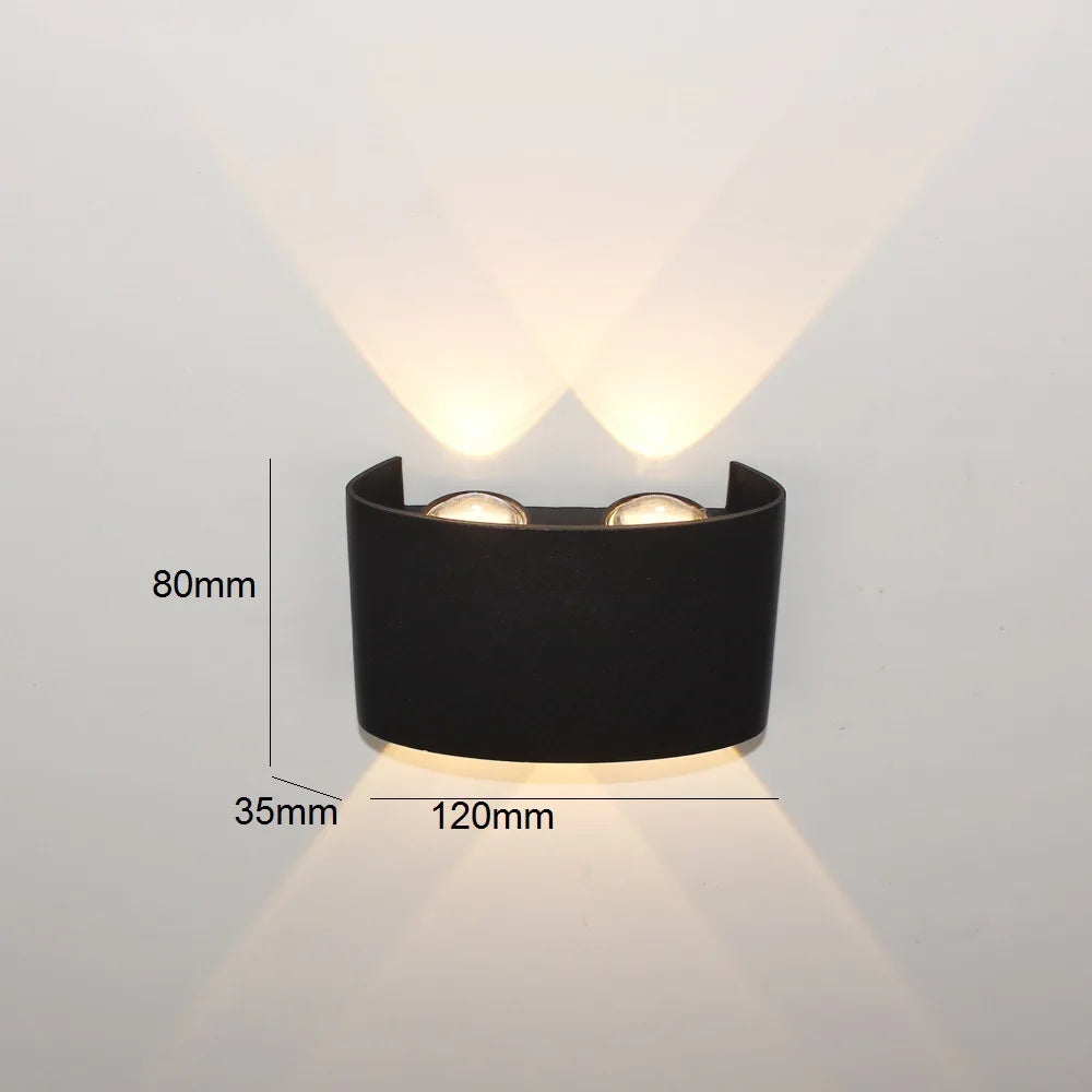 Körperbewegungssensor Wandlicht Wasserdicht Außen LED Wandlampe Oben Unten Leuchtende Lampen Gartenhof Induktionsflur Wandleuchte