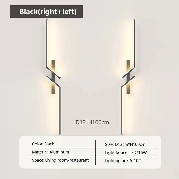 Moderne LED-Wandleuchte – Minimalistisches Design, Auf- und Ablichtung für Schlafzimmer, Wohnzimmer, TV-Sofa und Lobby – Dimmbares wandmontiertes Licht