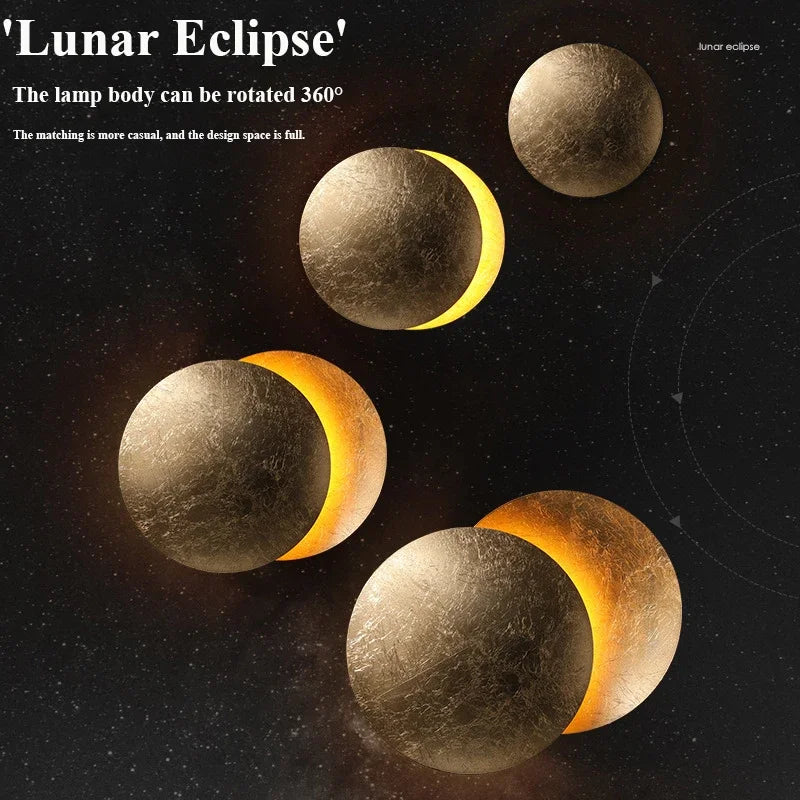 Moderne Eclipse Wandleuchte – Runde LED-Wandleuchte für Schlafzimmer, Flur, Korridor und Wohnzimmer