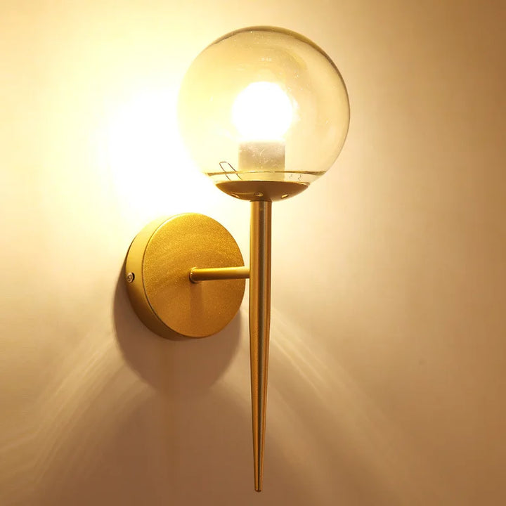 Moderne Minimalistische LED Wandleuchte – Europäische Stil Glas Wandleuchte für Wohnzimmer, Schlafzimmer und Nachttisch