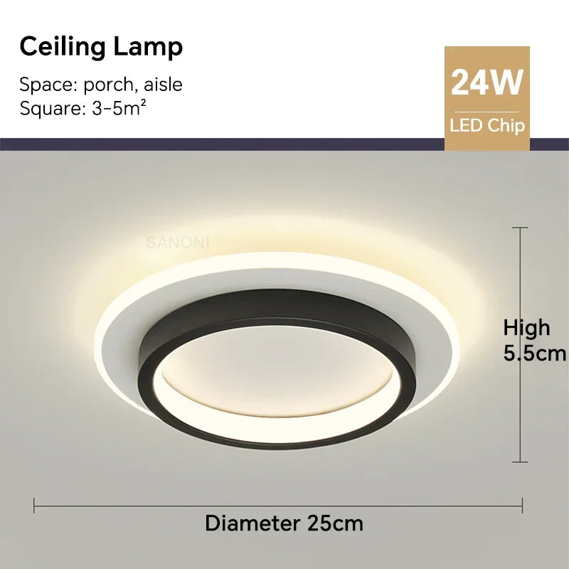 Moderne LED-Deckenlampe - Quadratische Deckenleuchte für Wohnraum, Treppe, Flur und mehr