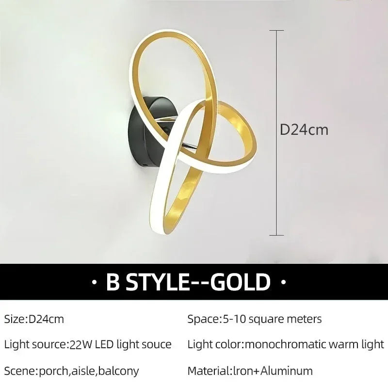 Moderne LED-Wandleuchte – Dreifach Schwarz & Weiß Deckenleuchte für Schlafzimmer, Wohnzimmer, Flur und Arbeitszimmer mit Fernbedienung und dimmbaren Optionen