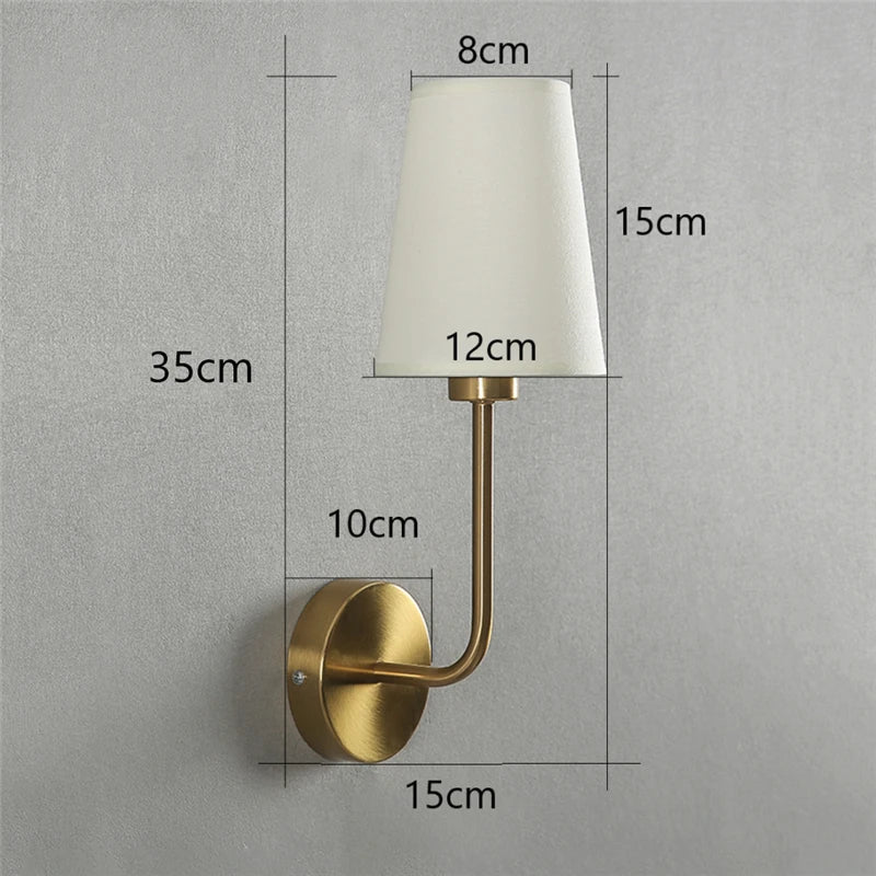 Nordic Minimalismus LED Wandleuchte – Moderner Leinenlampenschirm für Wohnzimmer, Schlafzimmer und Treppendekor