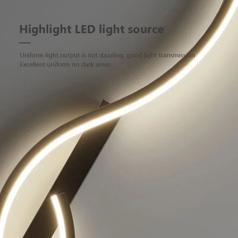 Moderne LED Wandleuchte – Smart Fernbedienung gesteuertes Wandlicht für Schlafzimmer, Wohnzimmer und Treppenhaus