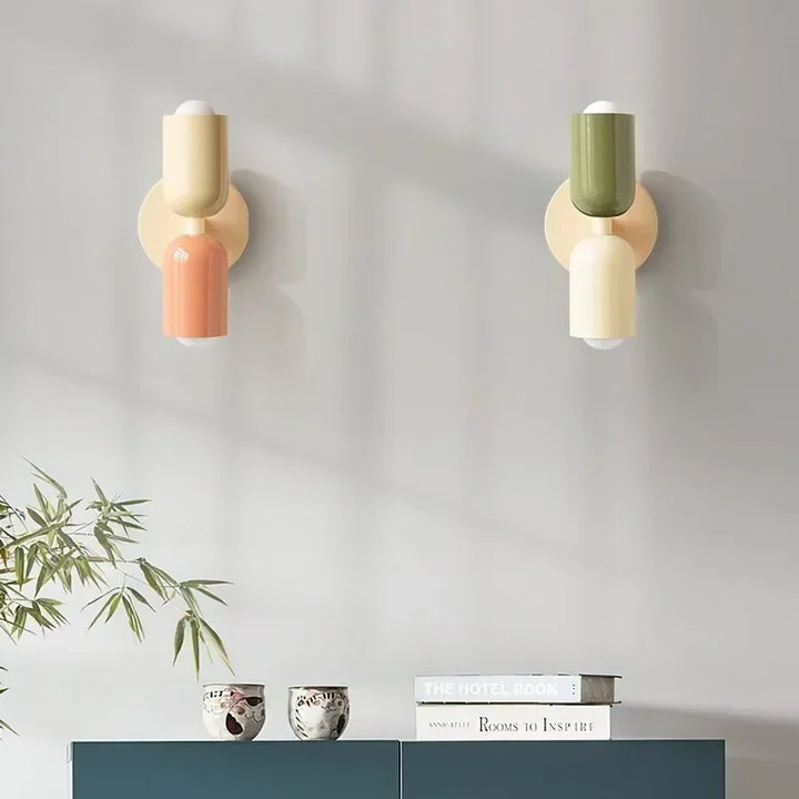 Nordic LED Wandleuchten – Modern Minimalistische Doppelkopf Wandleuchte für Wohnzimmer, Schlafzimmer, Studium und Innendekoration