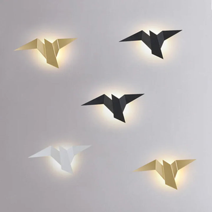 Nordic LED Vogel Wandlampe – Moderne Wandbeleuchtung für Schlafzimmer, Wohnzimmer, Treppen und Nachttisch – Oben & Unten Beleuchtung, Eisen Schirm, AC-Betrieb
