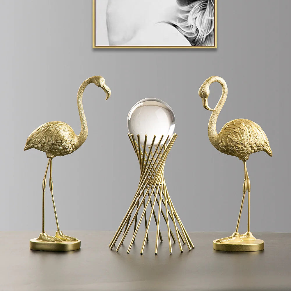 Nordic Flamingo Figurine Figur Statue Skulptur Wohnzimmer Büro Hochzeit Party Ornamente Wohnkultur Dekoration Zubehör