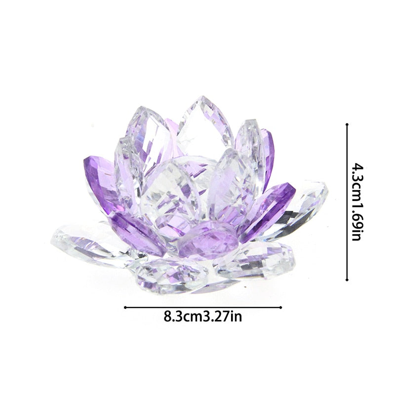 Kristall Lotusblume Handwerk Glas Papiergewicht Wohnkultur Ornamente Figuren Haus Hochzeit Party Dekor Geschenke Souvenir