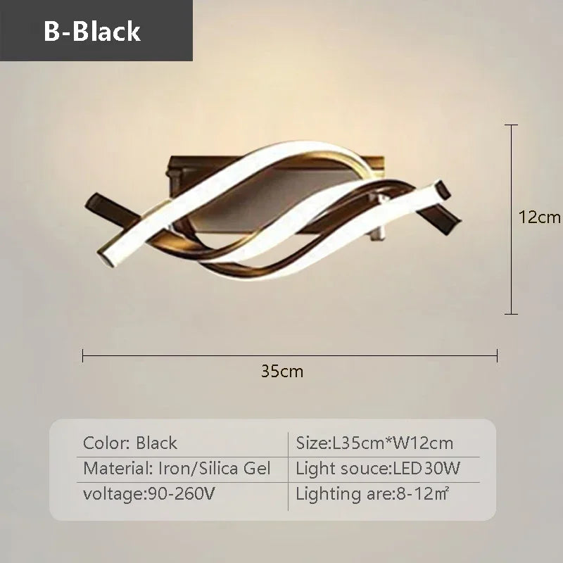 Moderne LED-Deckenleuchte – Minimalistische Linienleuchte für Flur, Eingangsbereich, Gang, Treppe und Innendekoration – AC-betrieben, LED-Glühbirne inklusive