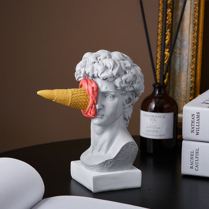 David Figurine mit Eiscreme Heimdekorationsskulptur