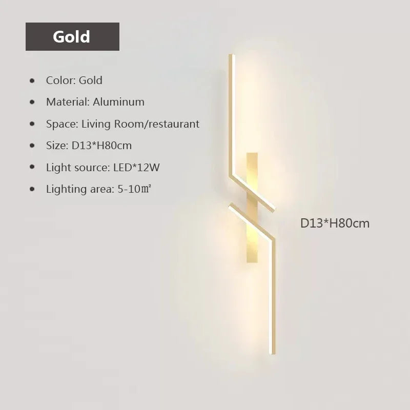Moderne LED-Wandleuchte – Minimalistisches Design, Auf- und Ablichtung für Schlafzimmer, Wohnzimmer, TV-Sofa und Lobby – Dimmbares wandmontiertes Licht