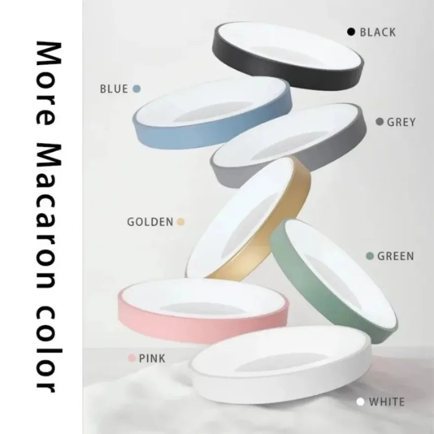Moderne Macaron LED Deckenleuchte – Verstellbares kreisförmiges Design mit Fernbedienung und Dimmung für Schlafzimmer, Wohnzimmer und Flur