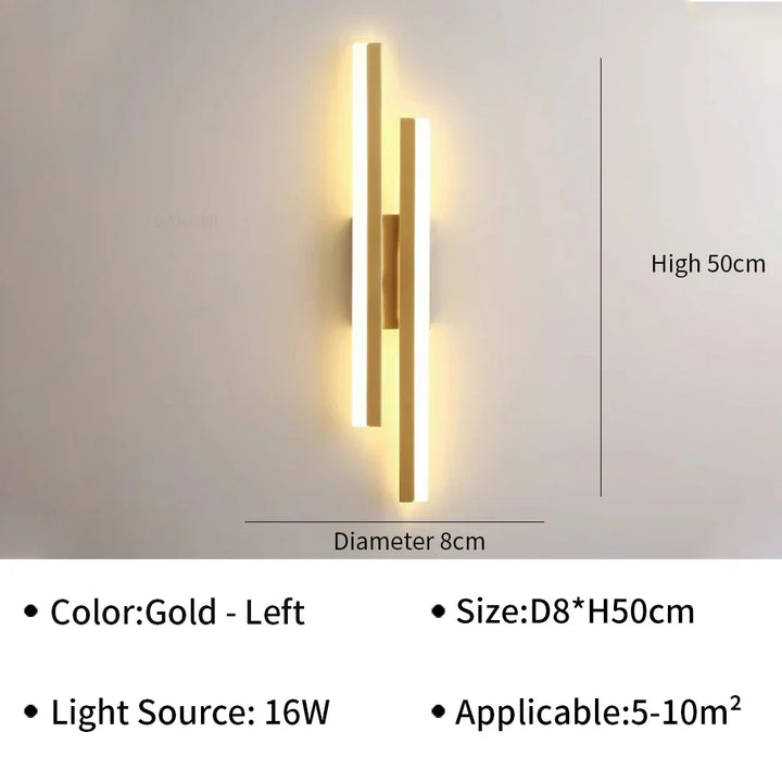 Moderne LED Wandleuchte – Stilvolle Wandleuchte für Wohnzimmer, Treppen, Schlafzimmer und Flur Innenbeleuchtung