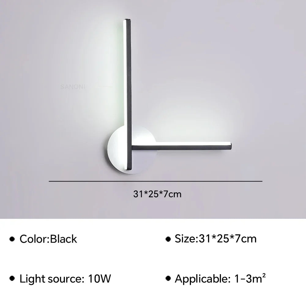 Moderne LED Wandleuchte Nachttisch Sconces - Wohnkultur Beleuchtungseinrichtung für Wohnzimmer, Schlafzimmer, Hotel