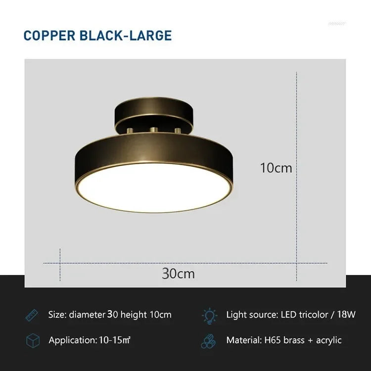 Moderne LED-Deckenleuchte – Nordisches Kupferdesign für Schlafzimmer, Wohnzimmer, Esszimmer und Flur