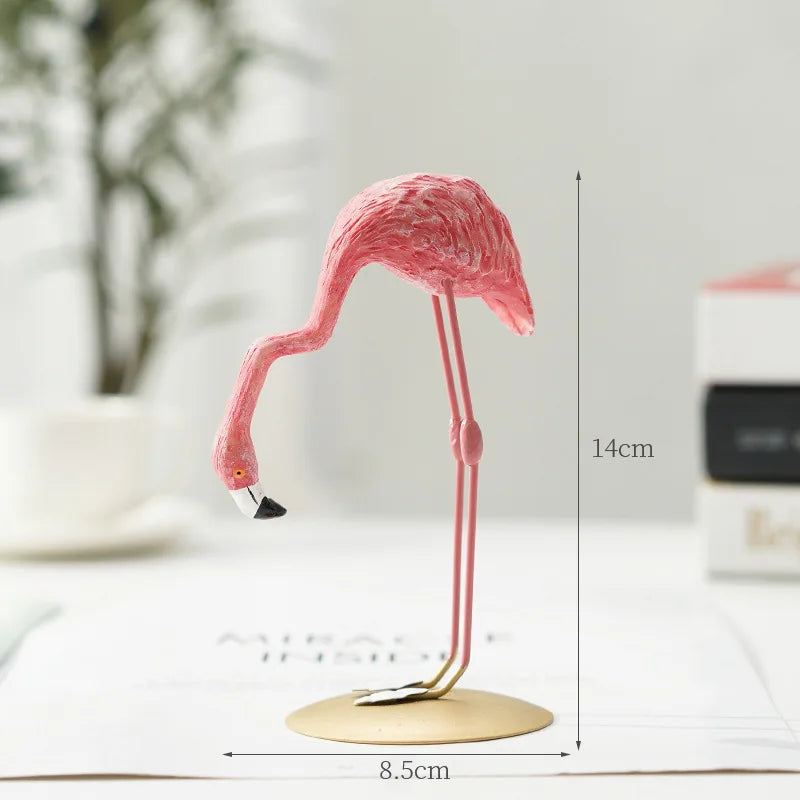 Nordic Flamingo Figurine Figur Statue Skulptur Wohnzimmer Büro Hochzeit Party Ornamente Wohnkultur Dekoration Zubehör