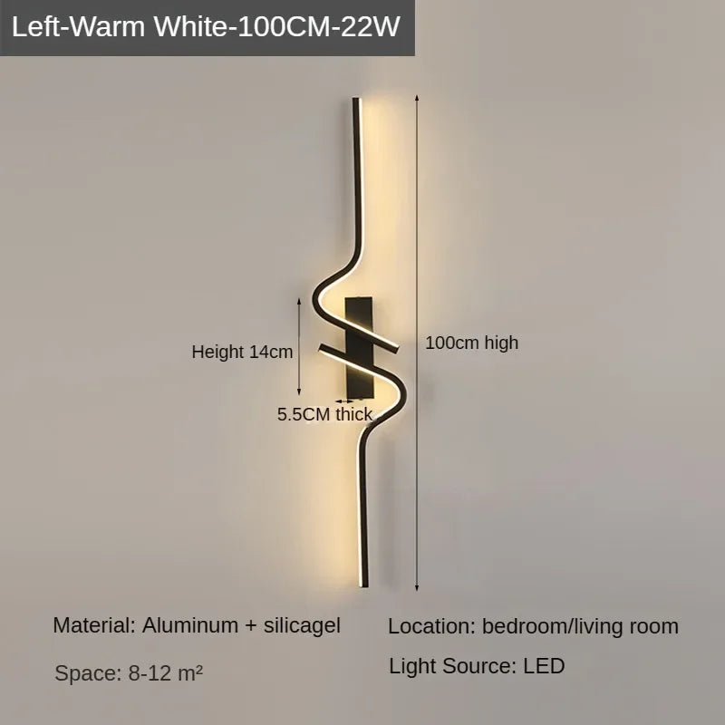 Moderne Minimalistische Streifen Led Wandlampe Schlafzimmerlichter Für Nachttisch Wand Sconces Led Licht Wohnzimmer TV Sofa Hintergrund Wandlampe