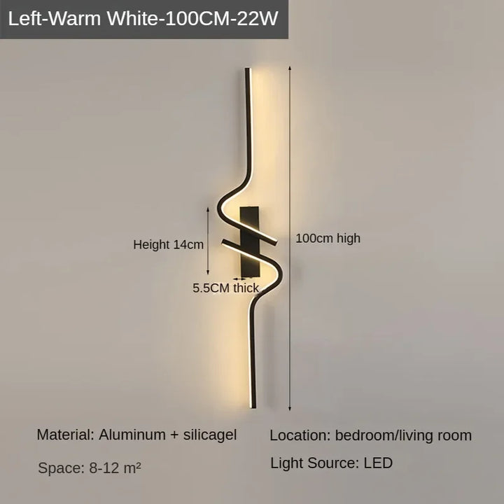 Moderne Minimalistische Streifen Led Wandlampe Schlafzimmerlichter Für Nachttisch Wand Sconces Led Licht Wohnzimmer TV Sofa Hintergrund Wandlampe