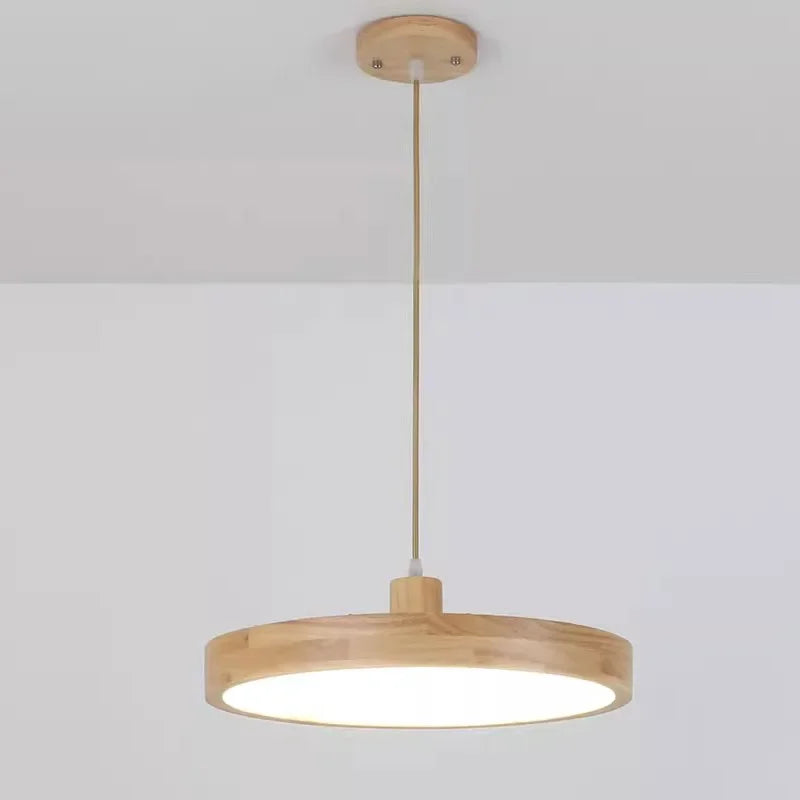 Moderne nordische LED-Hängelampe – Holz-Hängelampe mit 3 Farboptionen für Esszimmer, Schlafzimmer und Café