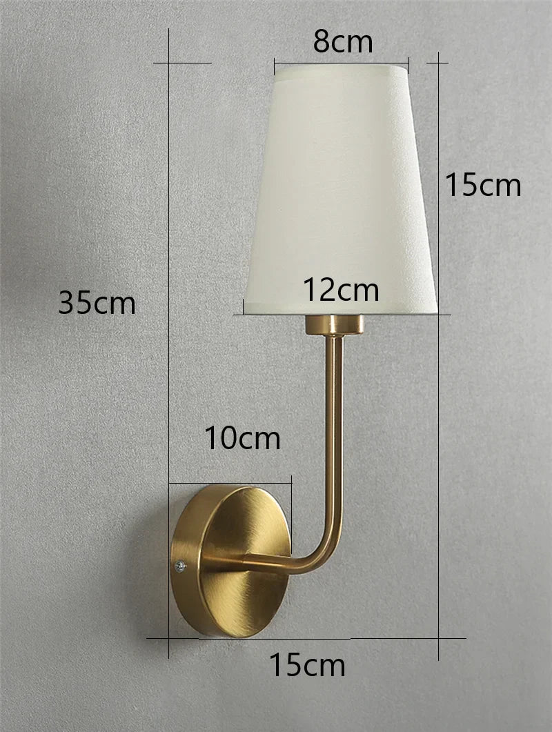 Nordic Minimalismus LED Wandleuchte – Moderner Leinenlampenschirm für Wohnzimmer, Schlafzimmer und Treppendekor