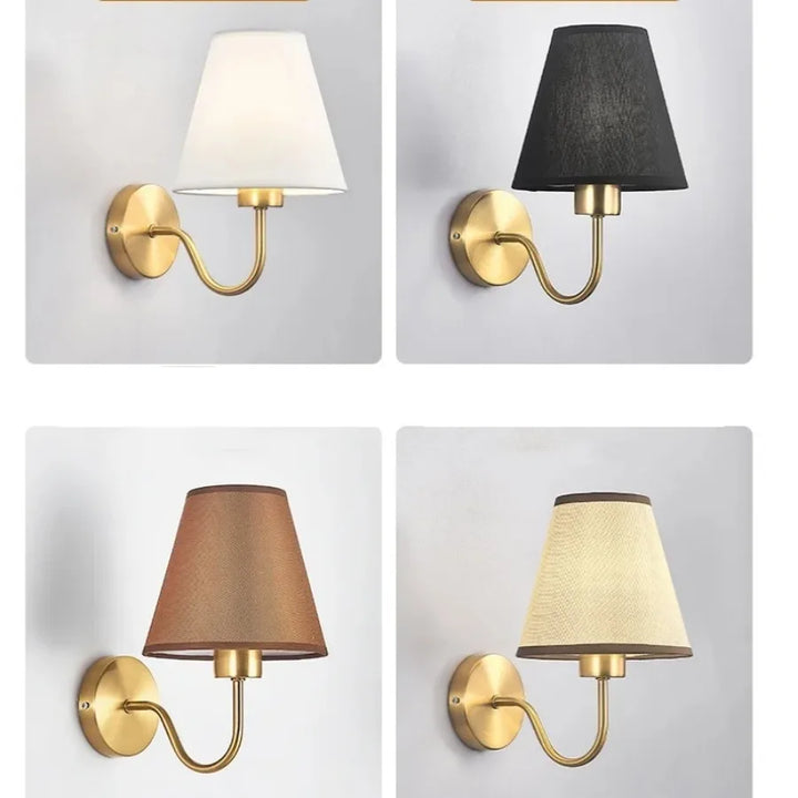 Moderne LED-Stoffwandleuchte – E27 Retro-Wandbeleuchtung für Schlafzimmer, Wohnzimmer, Hotel und Esszimmer