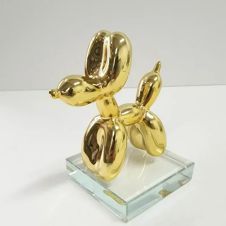 Nordic Balloon Dog Skulptur Harz Tier Ornament Kunstskulpturen und Figuren Bastel Heimdekoration Raum Schreibtisch Zubehör