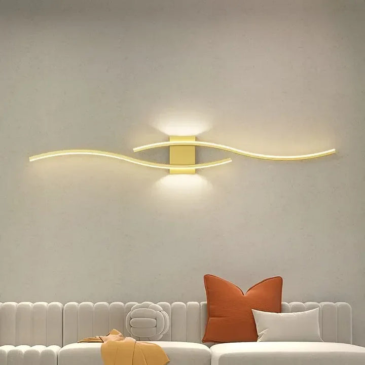 Moderne LED Wandlampe – Schwarze, Weiße und Goldene Wandlicht-Applikation für Wohnraum, Schlafzimmer, Nachttisch und dekorative Beleuchtung