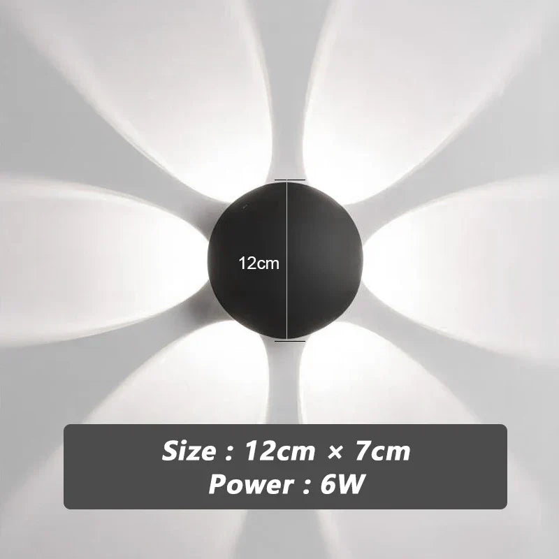 Schwarze Prisma Ambient Minimal Wandlampe