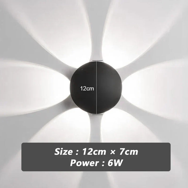 Schwarze Prisma Ambient Minimal Wandlampe