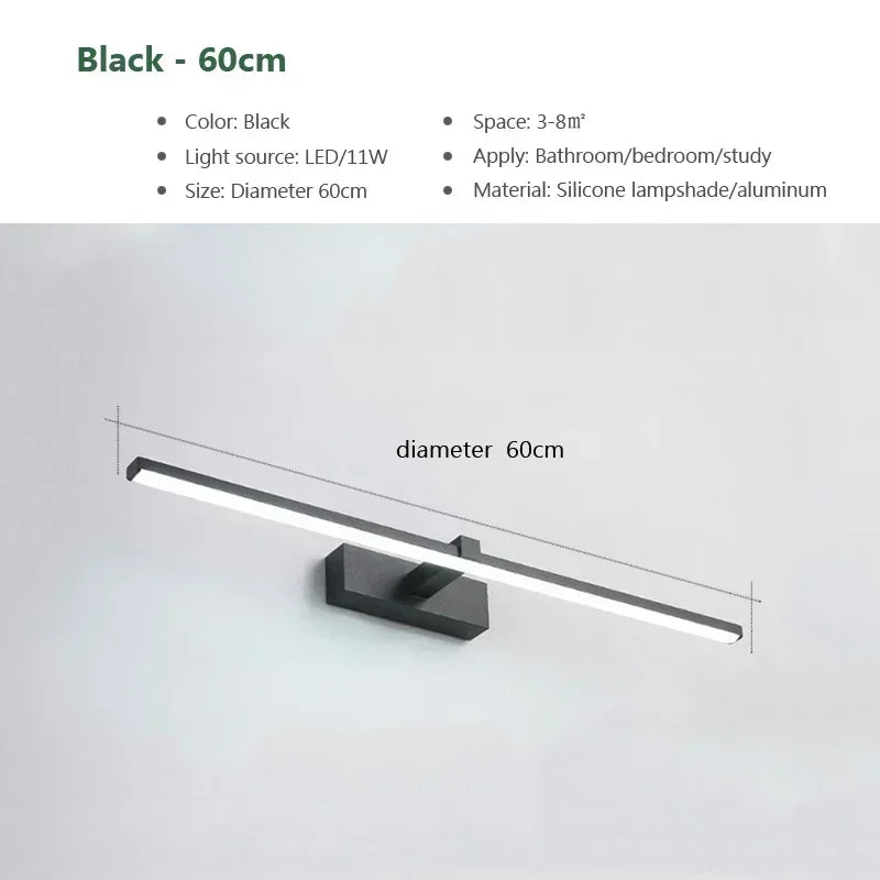 Moderne gold LED Wandleuchte – Badezimmer Spiegel Licht mit Touch-Schalter für Schlafzimmer, Wohnzimmer und Schminklicht