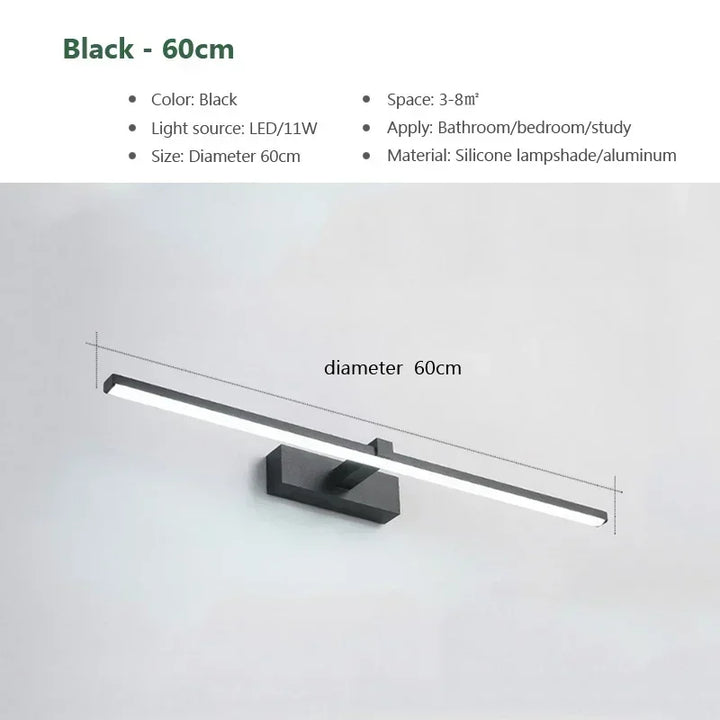 Moderne Gold LED Wandlampe – Badezimmer Spiegel Licht mit Touch-Schalter