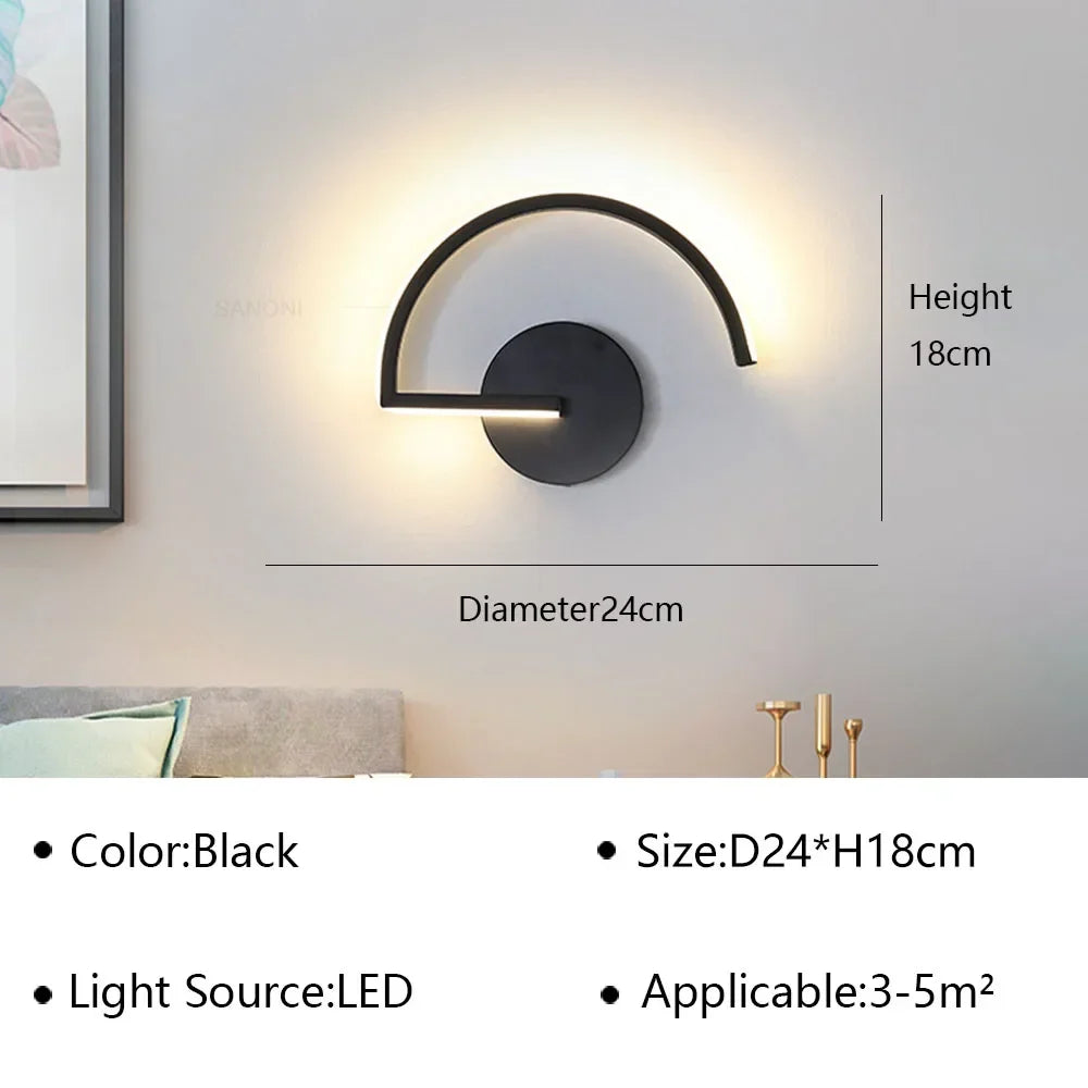 Moderne LED Wandleuchte Nachttisch Sconces - Wohnkultur Beleuchtungseinrichtung für Wohnzimmer, Schlafzimmer, Hotel