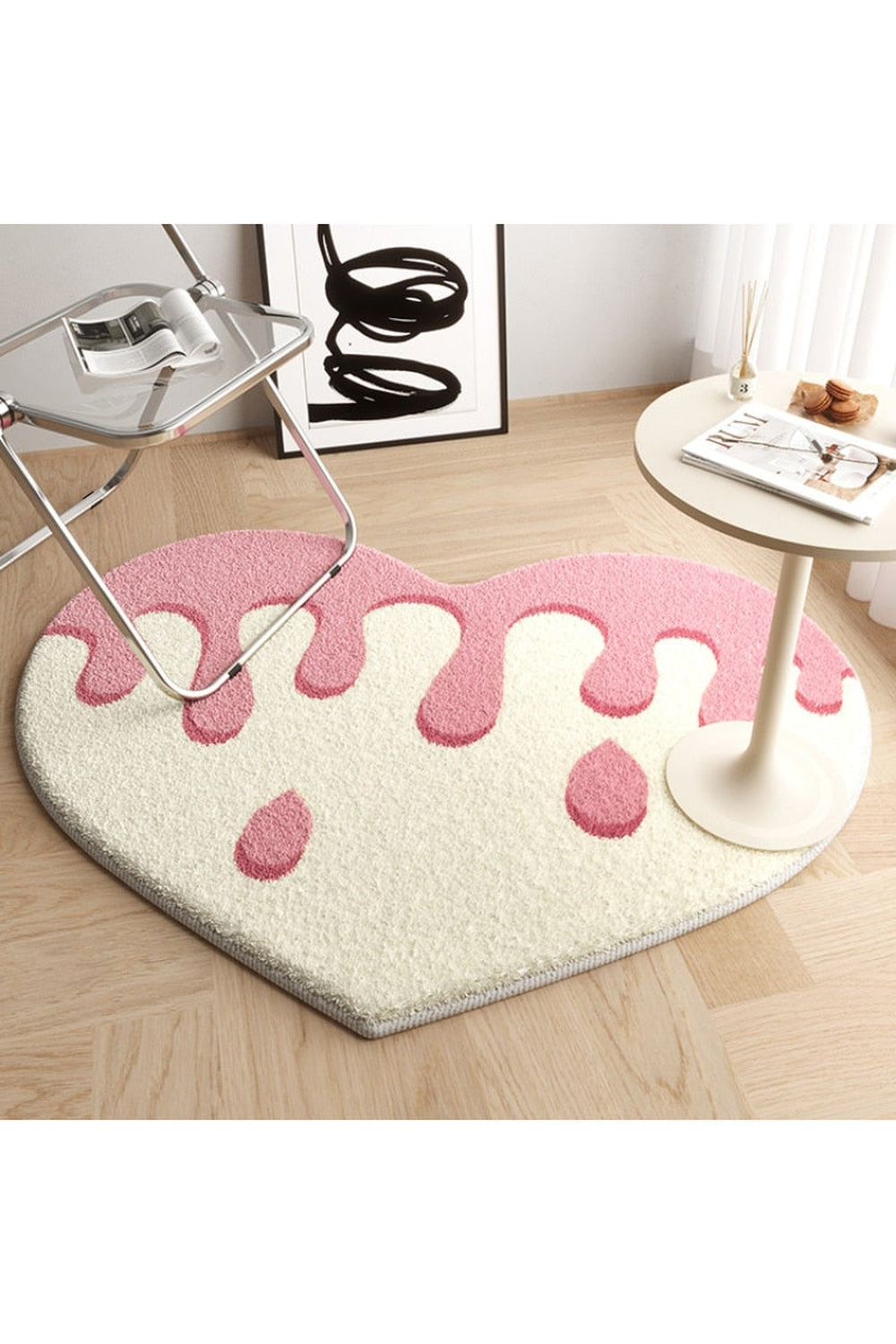Pfirsich Herz Teppich